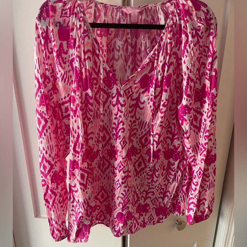 Lilly Pullitzer Cotton Blouse Size XL
